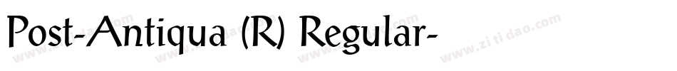 Post-Antiqua (R) Regular字体转换